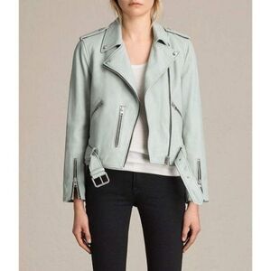 All Saints Suede Balfern Plait Jacket NWT Sz 2